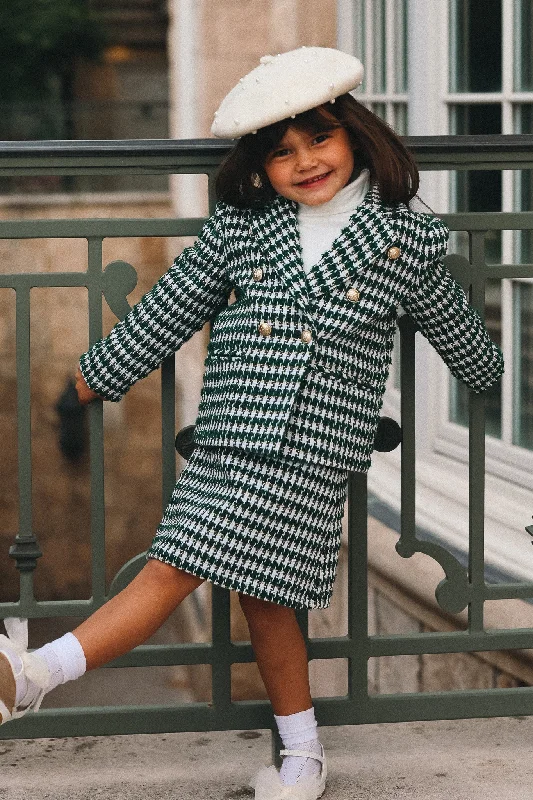 Mini Park Ave Skirt in Green - FINAL SALE cashmere skirt soft