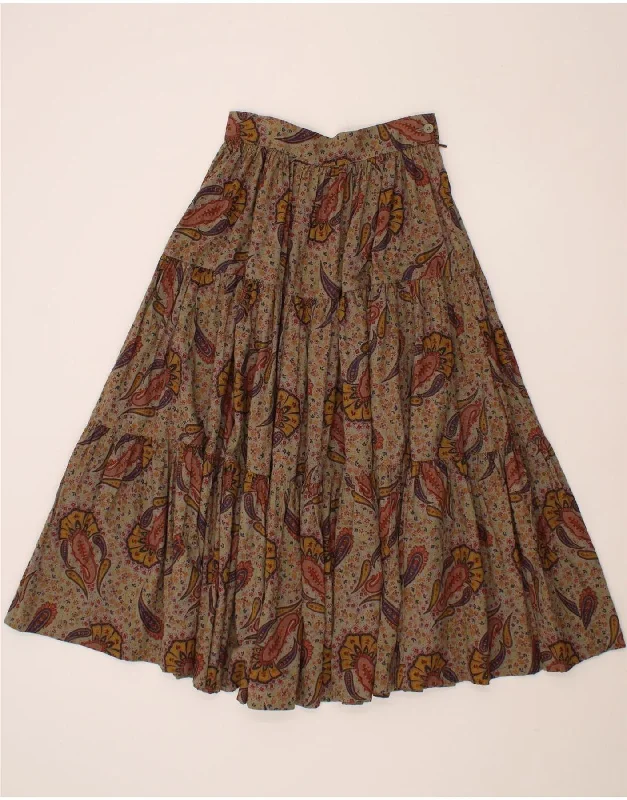 MONDI Womens Gypsy Skirt EU 38 Medium W28 Multicoloured Floral Cotton silk skirt lustrous MONDI Womens Gypsy Skirt EU 38 Medium W28 Multicoloured Floral Cotton silk skirt lustrous