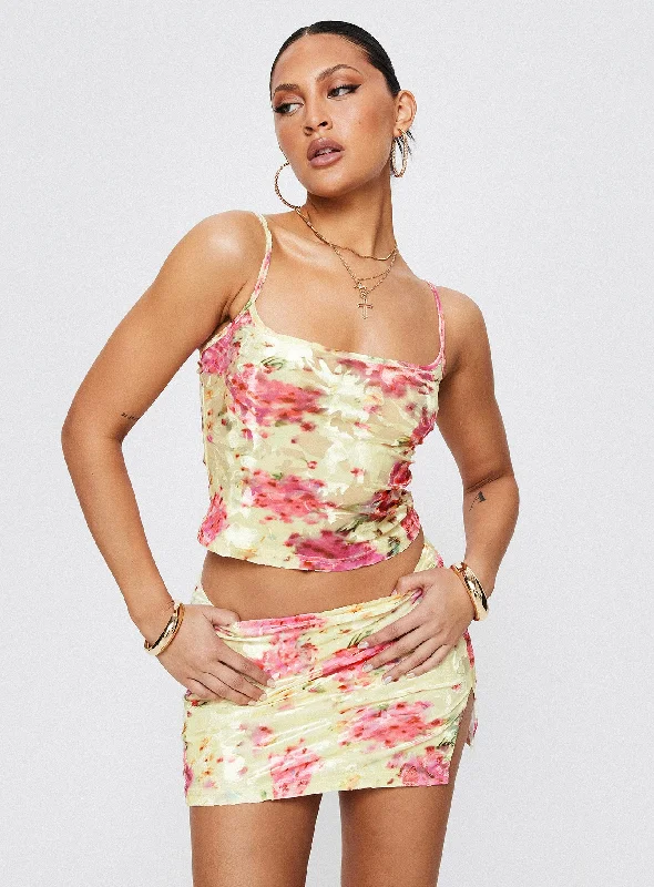 Rosaline Mini Skirt Multi modal blend skirt