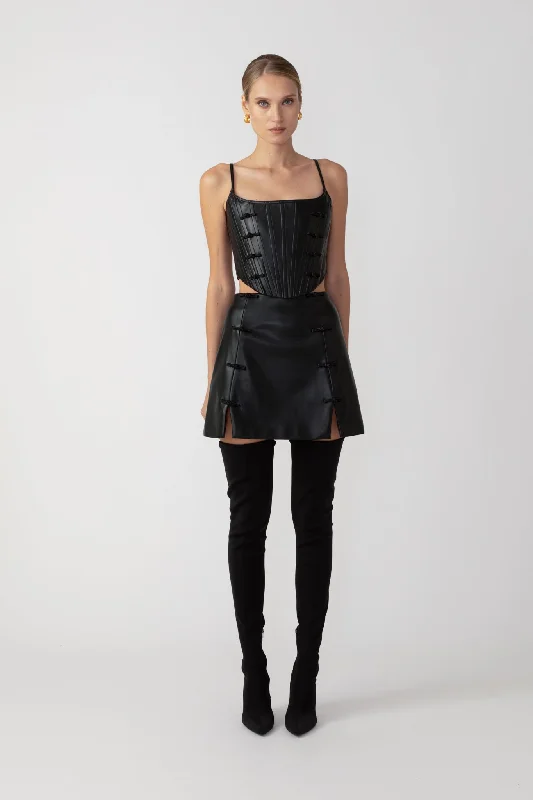 Sadie Faux Leather Skirt tulle skirt dreamy