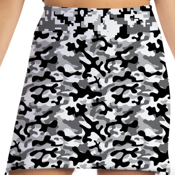 Skort Obsession Camo Black Skort 17" wool skirt sturdy