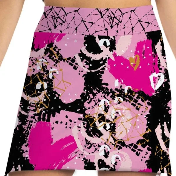 Skort Obsession Love is All You Need Skort 17" asymmetrical skirt cut