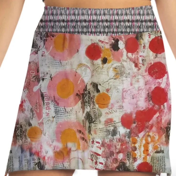 Skort Obsession News Splash 17" Skort linen skirt relaxed