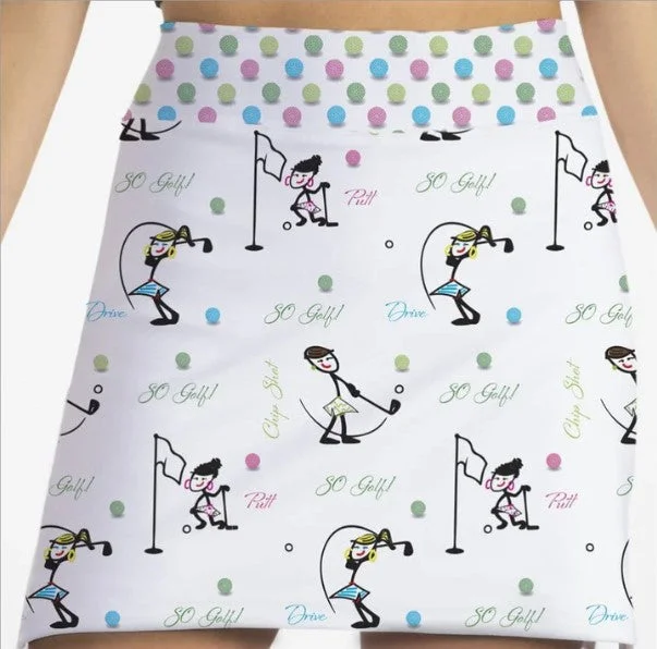 Skort Obsession Sofy Golf Skort 17" corduroy skirt durable