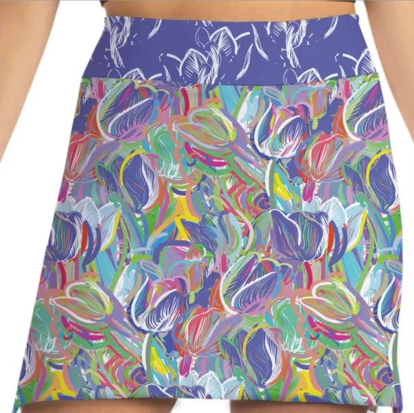 Skort Obsession Spring Fling Skort 17" silk skirt luxurious