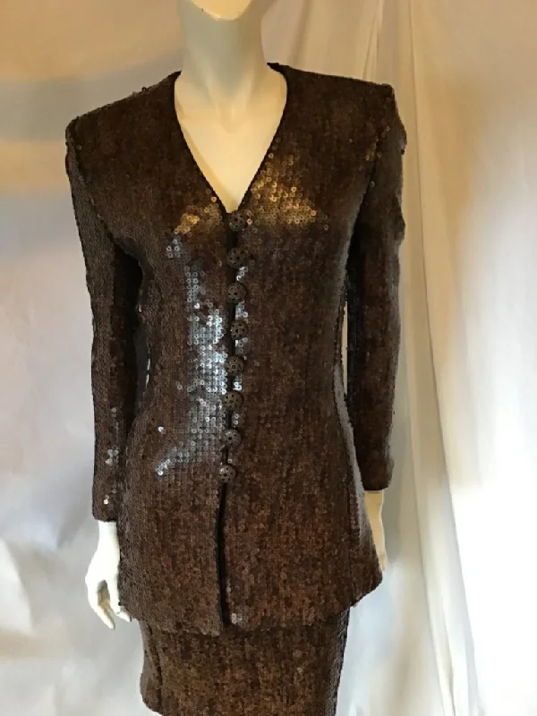 Vintage 80s Escada Sequinned Skirt Suit-size 34 corduroy skirt durable