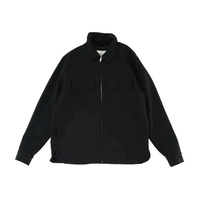 Black Solid Jacket Mesh Jacket Canvas Jacket Denim Jacket