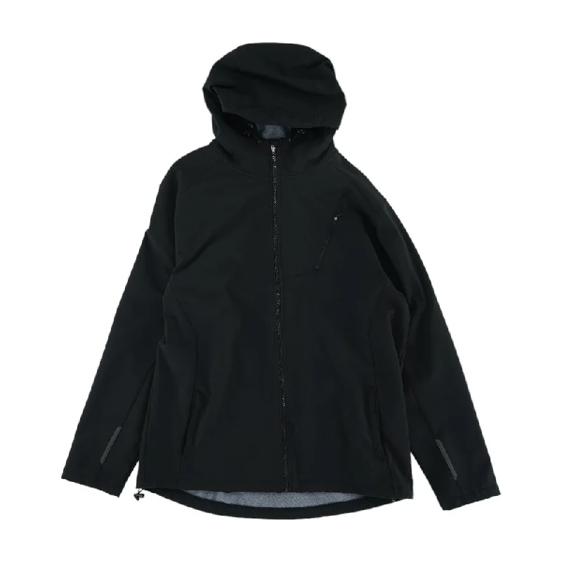 Black Solid Lightweight Jacket V-Neck Jacket Boat Neck Jacket Square Neck Jacket