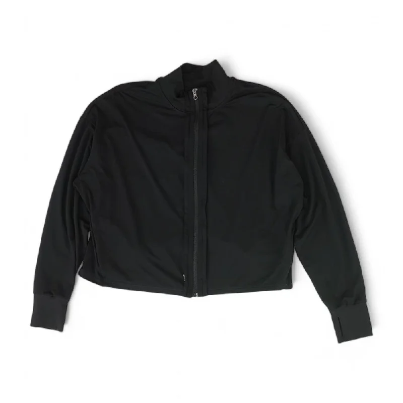 Black Solid Lightweight Jacket Welt Pockets Slit Pockets Flap Pockets