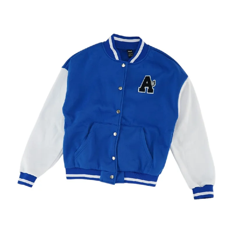 Blue Color Block Varsity Jacket Rayon Jacket Velvet Jacket Corduroy Jacket