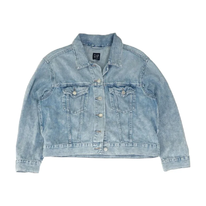 Blue Solid Denim Jacket Denim Jacket Leather Jacket Suede Jacket