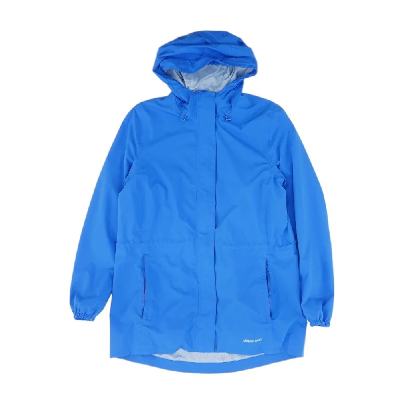 Blue Solid Lightweight Jacket Welt Pockets Slit Pockets Flap Pockets