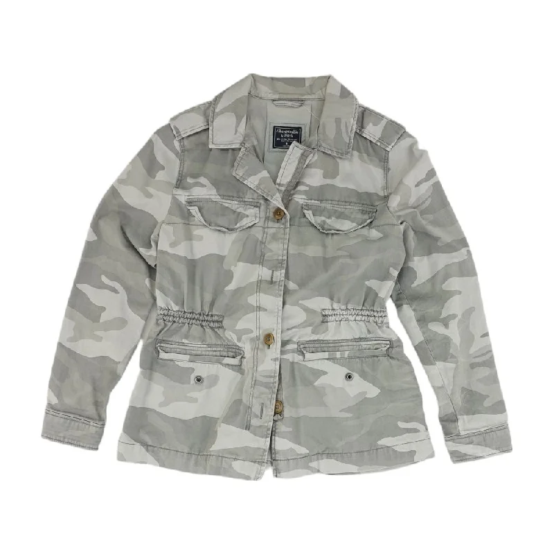 Green Camo Jacket Zip Front Button Front Snap Front