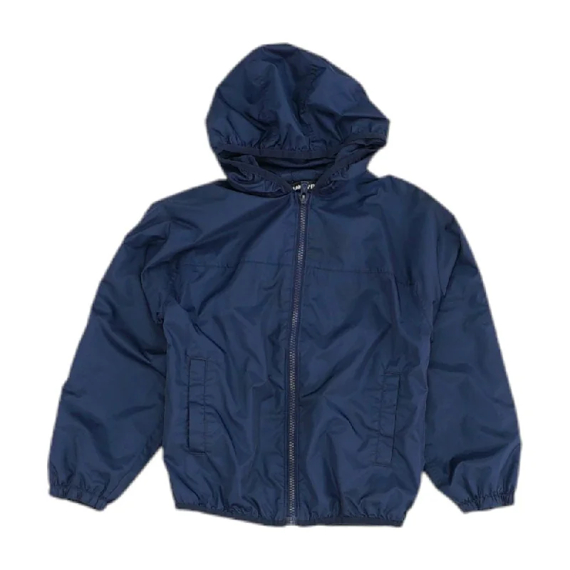 Navy Solid Lightweight Jacket Toggled Jacket Drawstring Jacket Belted Jacket