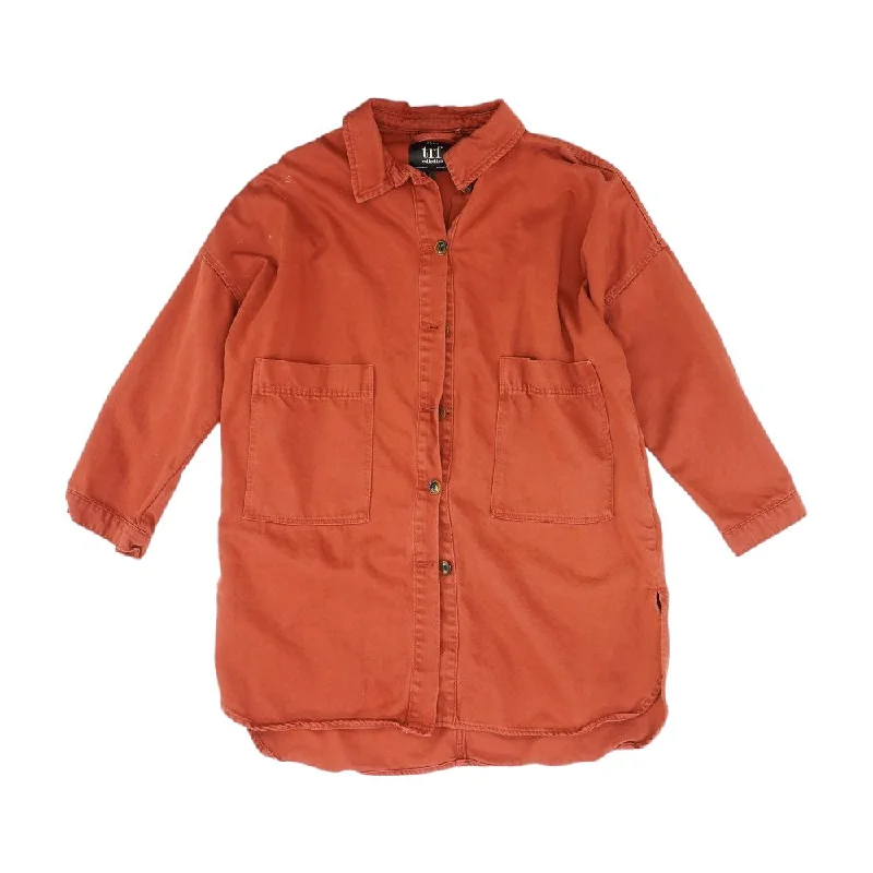 Rust Solid Jacket Fitted Jacket Loose Jacket Oversized Jacket