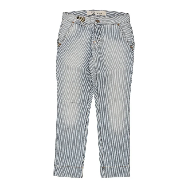 Blumarine Striped Jeans - 28W UK 8 Blue Cotton Trendy Bootcut High-Waisted Jeans