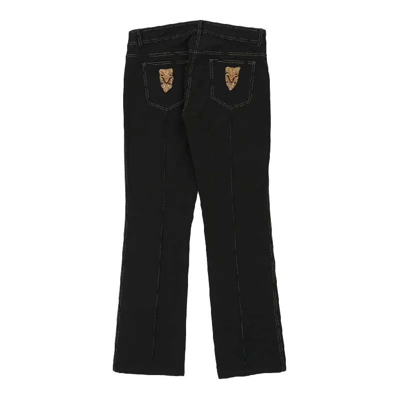 Cavalli Class Jeans - 36W UK 18 Black Cotton Stylish Slim Fit Denim