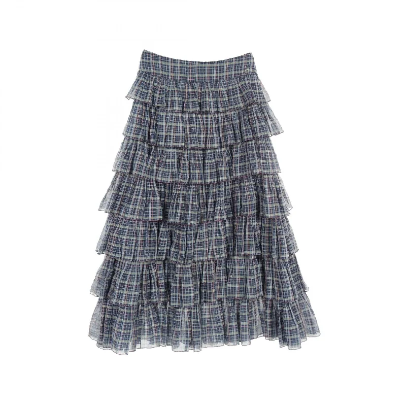 Chanel Silk Cotton Skirt P62671 silk skirt lustrous