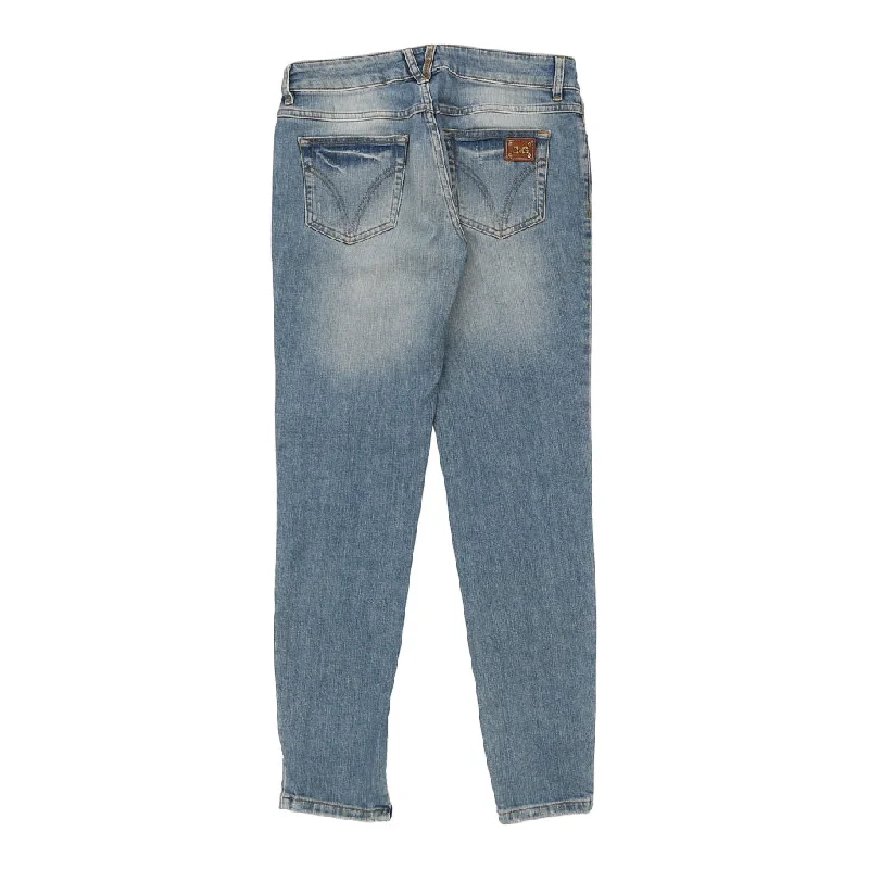 Dolce & Gabbana Skinny Jeans - 31W UK 10 Blue Cotton Comfortable Distressed Straight-Leg Jeans