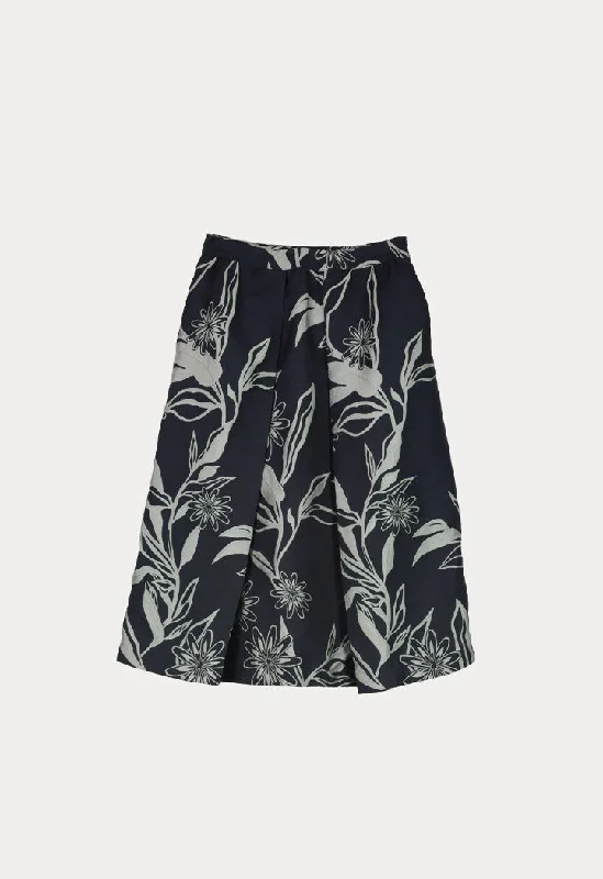 Garden Print Skirt corduroy skirt textured