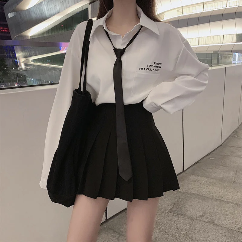 Japanese style fashion shirt skirt set yv43126 mini skirt trendy