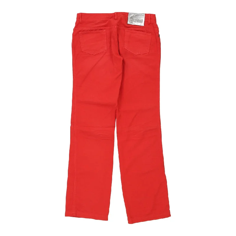 Just Cavalli Jeans - 35W UK 12 Red Cotton Trendy Bootcut High-Waisted Jeans