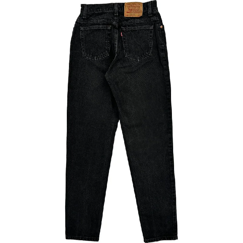 Levis 531 Relaxed Fit Tapered Leg Jeans - 26W 32L - Black Cotton Fashionable Raw Hem Bootcut Jeans