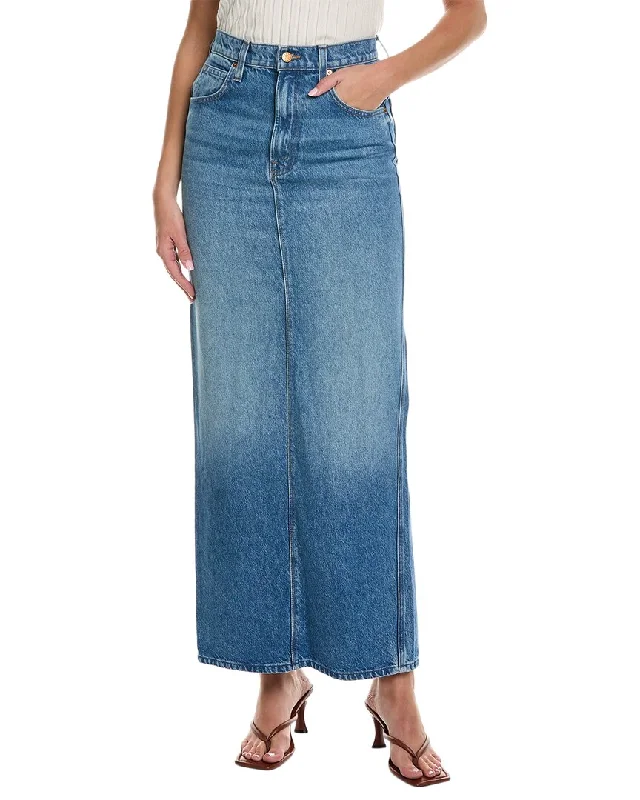 MOTHER Denim The Candy Stick Maxi Skirt pleated skirt texture