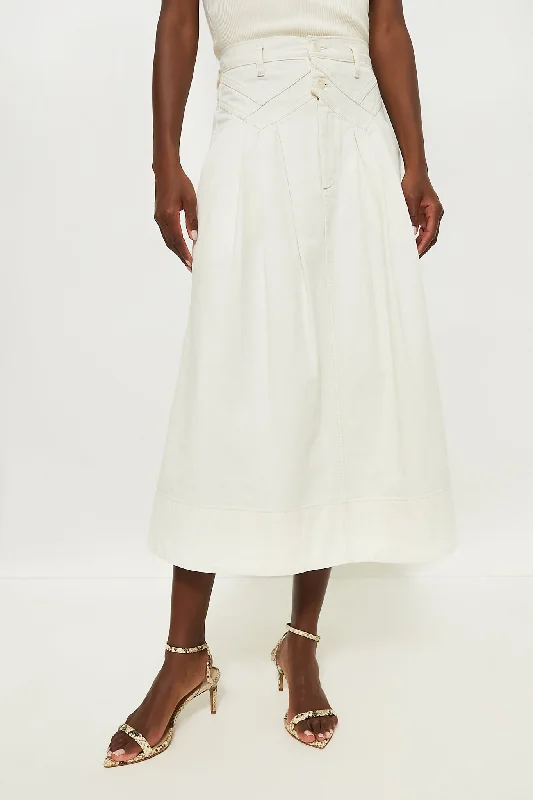 Natural Hemp The Field Skirt ribbed skirt waist