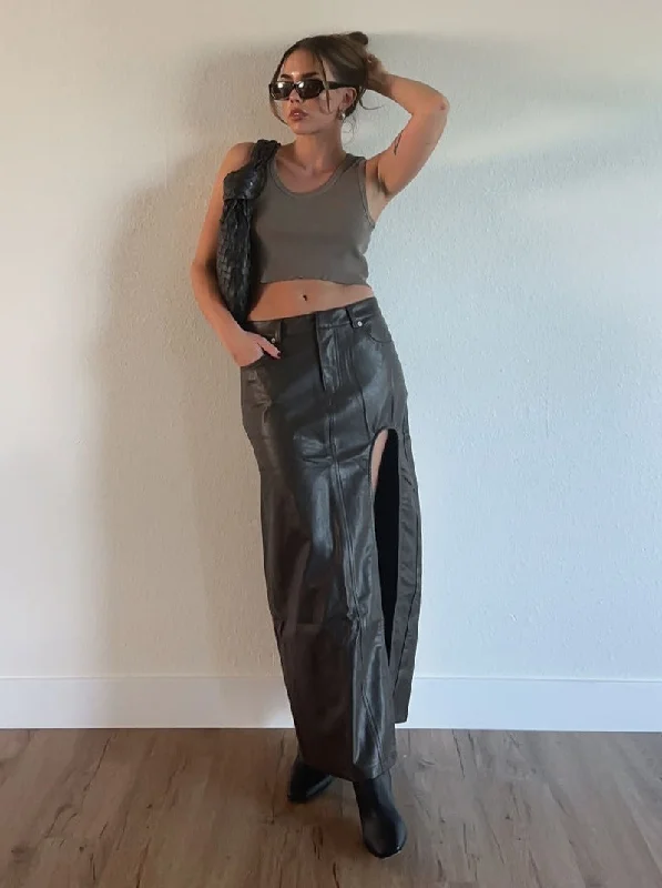 Opposite Ends Maxi Skirt - FINAL SALE denim skirt stylish