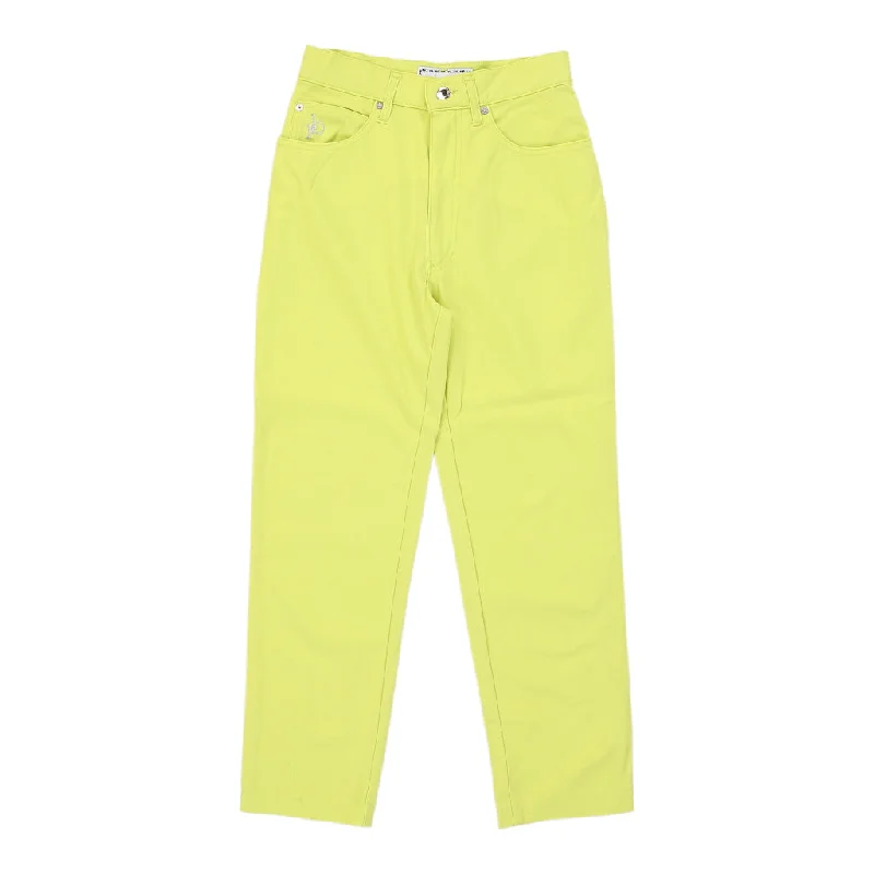 Roccobarocco Jeans - 26W UK 6 Yellow Cotton Chic Rip-Detail High-Waist Jeans