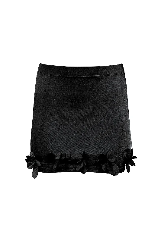 The Black Enigma Skirt lace skirt elegant