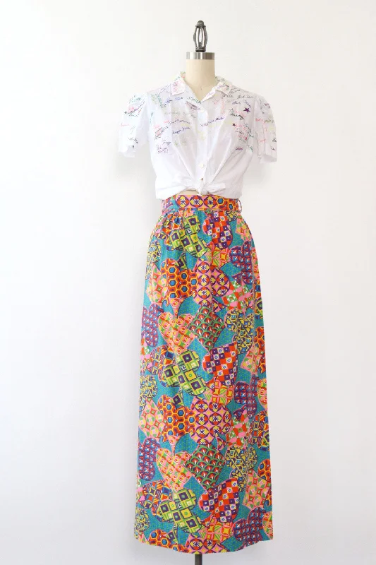 Trippy House of Cards Skirt XS lace skirt elegant