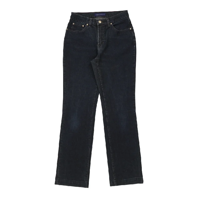 Trussardi Flared Jeans - 27W UK 8 Dark Wash Cotton Blend Trendy Bootcut High-Waisted Jeans