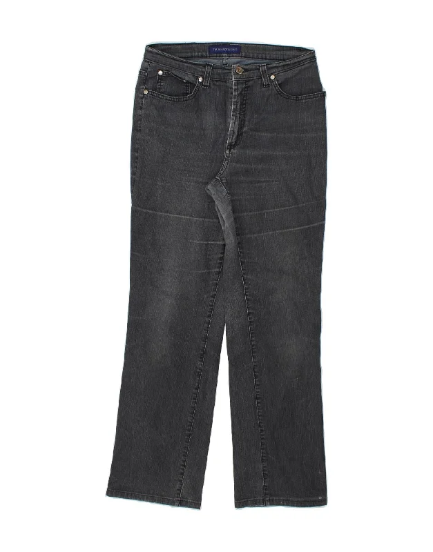 TRUSSARDI Womens Straight Jeans W31 L29 Grey Cotton Casual Light Wash Jeans