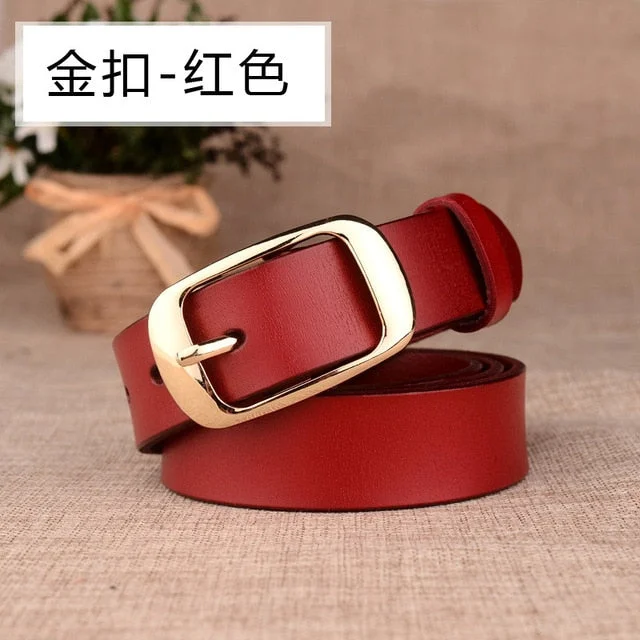 Golden buckle red